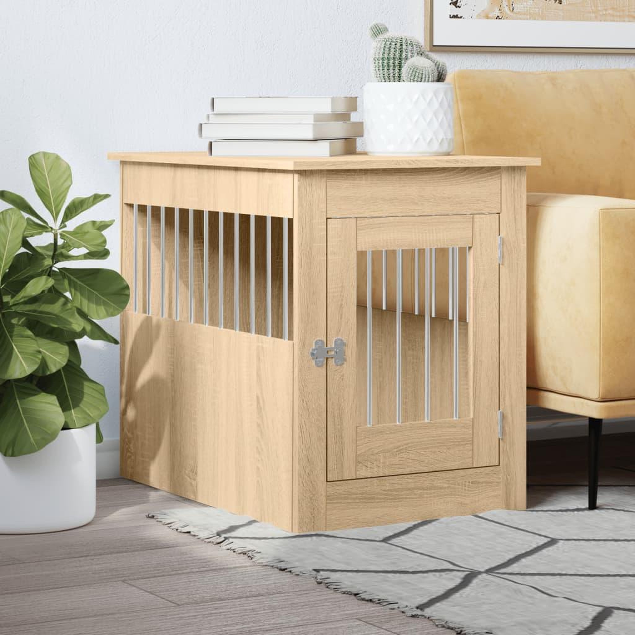 VIDAXL Meuble de cage pour chiens chene sonoma 55x80x68 cm