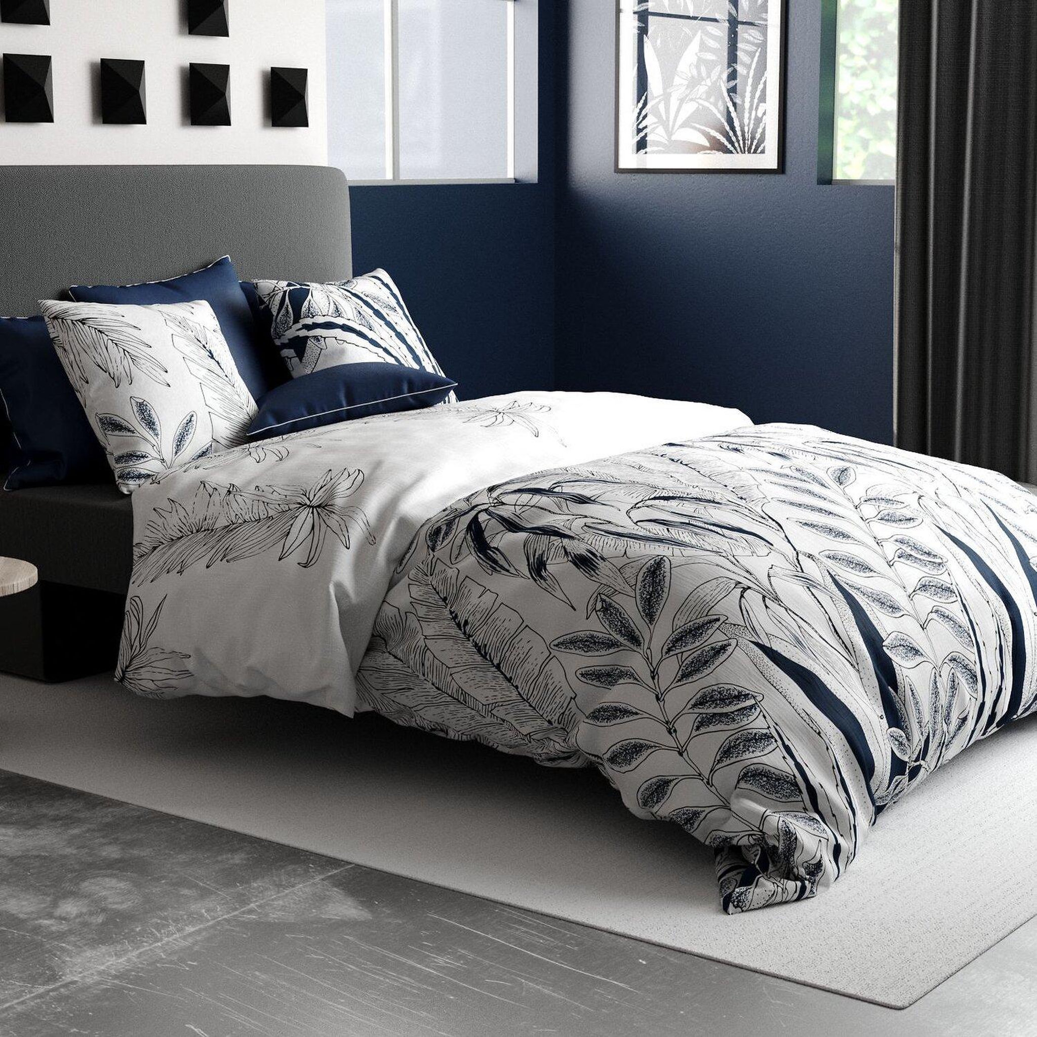 Voir la diapositive 2 : ATELIER DU COTON Parure de drap 100% coton 57fils zanzibar