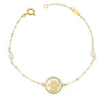 L'ATELIER D'AZUR Bracelet Or 18 Carats 750 Jaune Nacre - Main de Fatma