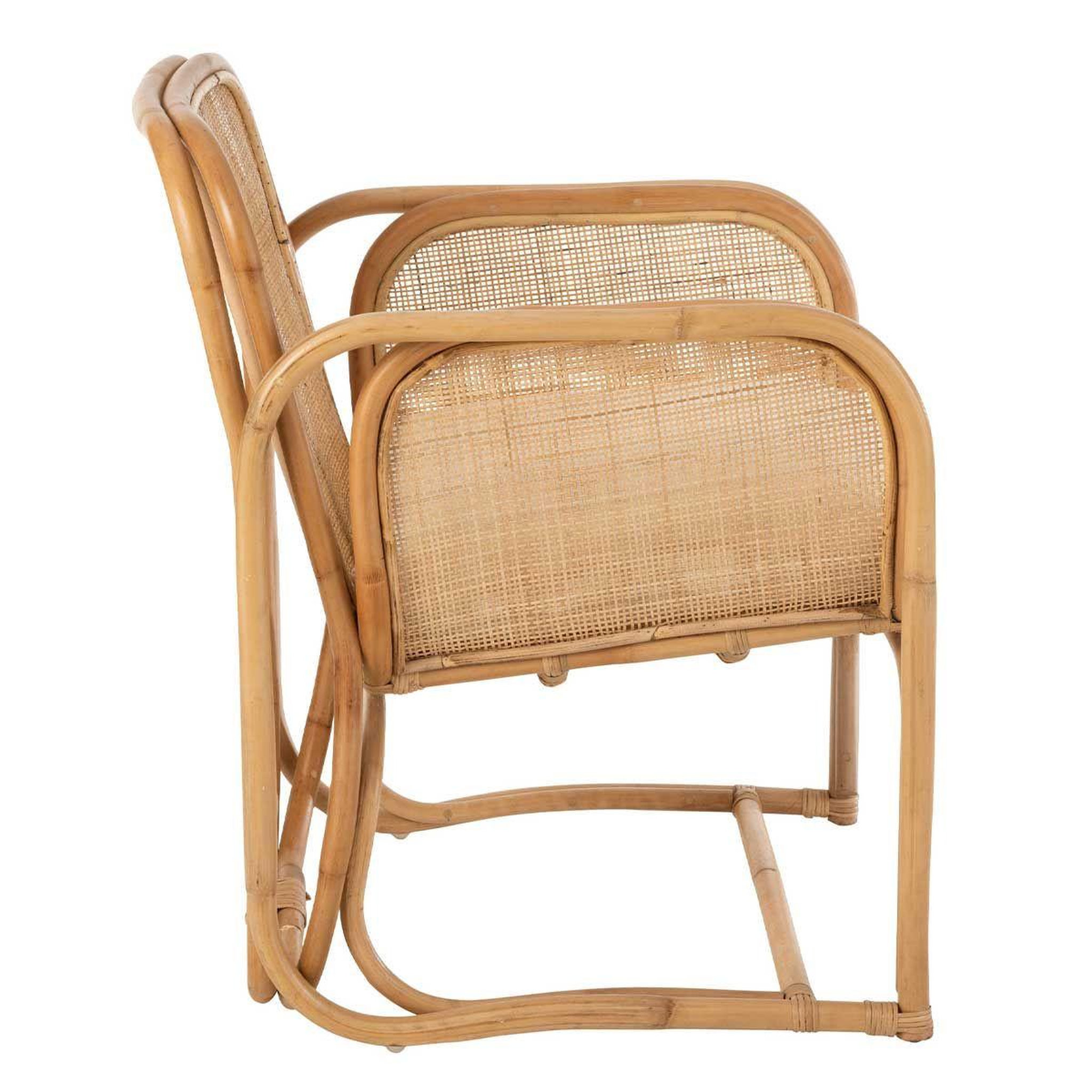 Voir la diapositive 3 : J-LINE Fauteuil Design en Rotin  Casablanca  65cm Naturel