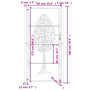 Voir la diapositive 6 : VIDAXL Portail de jardin anthracite 105x180cm acier conception d'arbre