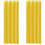 Voir la diapositive 2 : VIDAXL Rideaux en voile avec œillets 2 pcs jaune