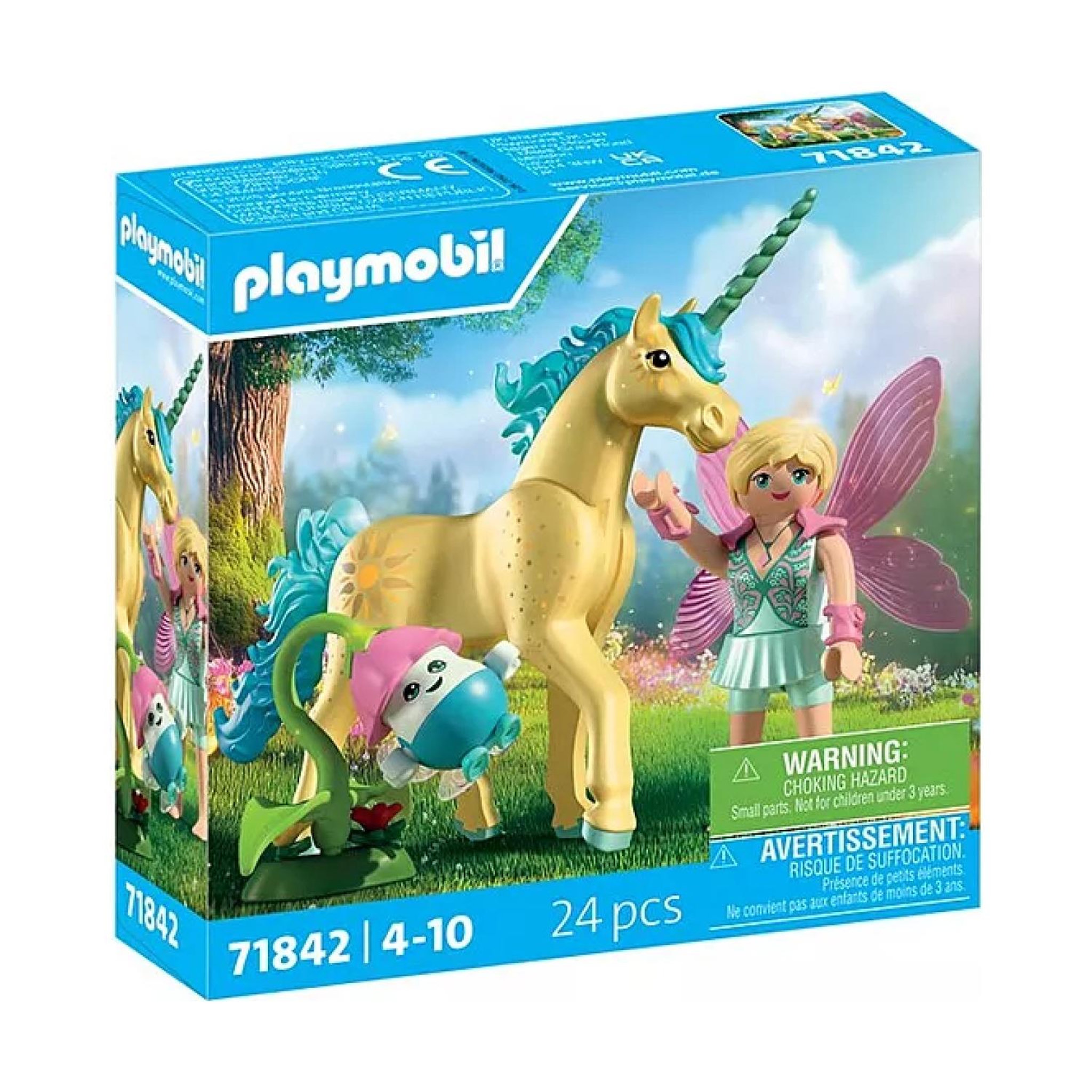 PLAYMOBIL Magic Unicorns Licorne Fleur de soleil avec fée