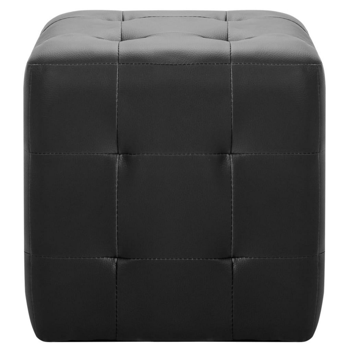 VIDAXL Poufs 2 pcs Noir 30 x 30 x 30 cm Similicuir