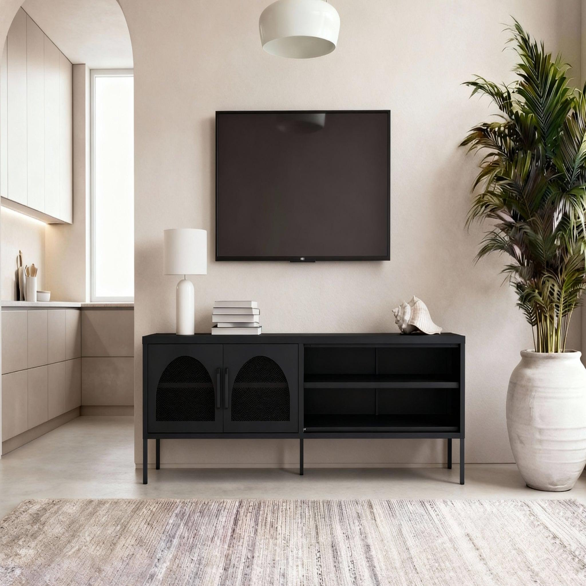 Voir la diapositive 2 : CASANOVA PARIS Aveno - meuble tv 160cm en métal