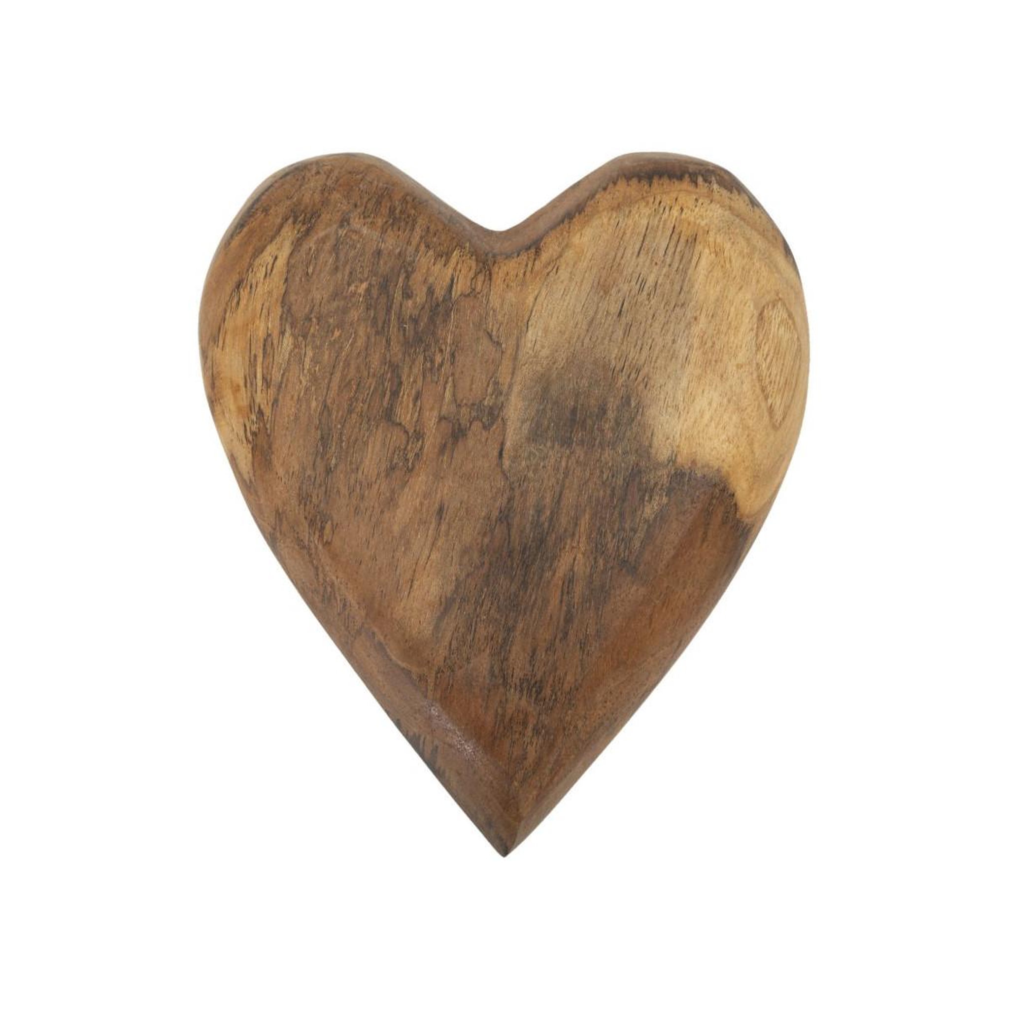 Voir la diapositive 2 : Paris Prix Cœur déco en teck  haki  16cm naturel