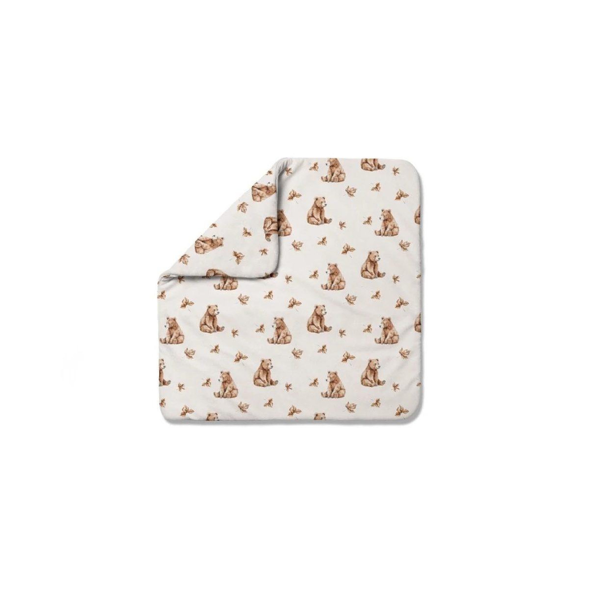 WALDIN Couette bébé 75 × 75 cm - motif oursons, beige