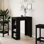 Voir la diapositive 3 : VIDAXL Table de bar avec etageres noir bois d'ingenierie
