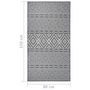 Voir la diapositive 6 : VIDAXL Tapis a tissage plat d'exterieur 80x150 cm Rayures bleues