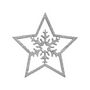 Voir la diapositive 2 : FEERIC LIGHT & CHRISTMAS Lot de 100 Étoiles en Bois  Bocal  7cm Argent