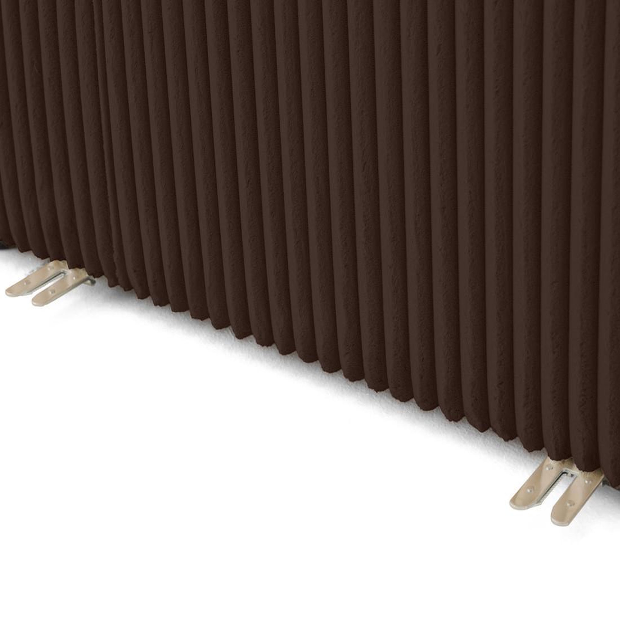 Voir la diapositive 4 : LISA DESIGN Victoire - module d'assise méridienne droit en velours côtelé grosses côtes