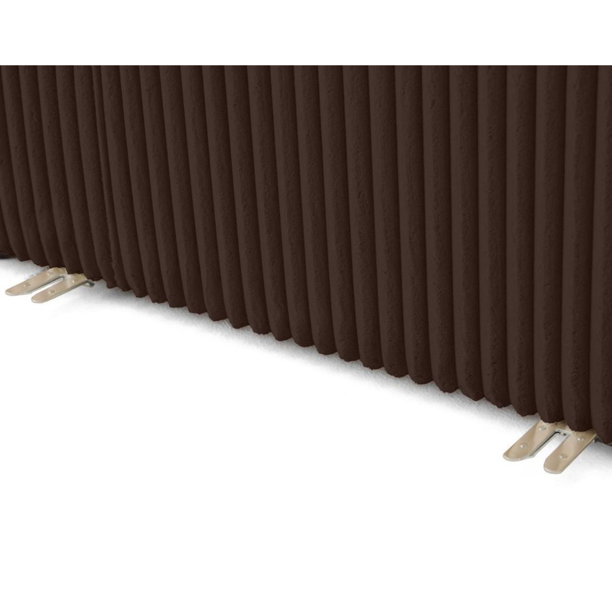 LISA DESIGN Victoire - module d'assise méridienne droit en velours côtelé grosses côtes