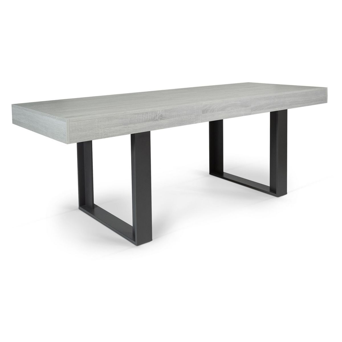 Table de séjour salle à manger extensible style industriel 160/200 cm MILTON