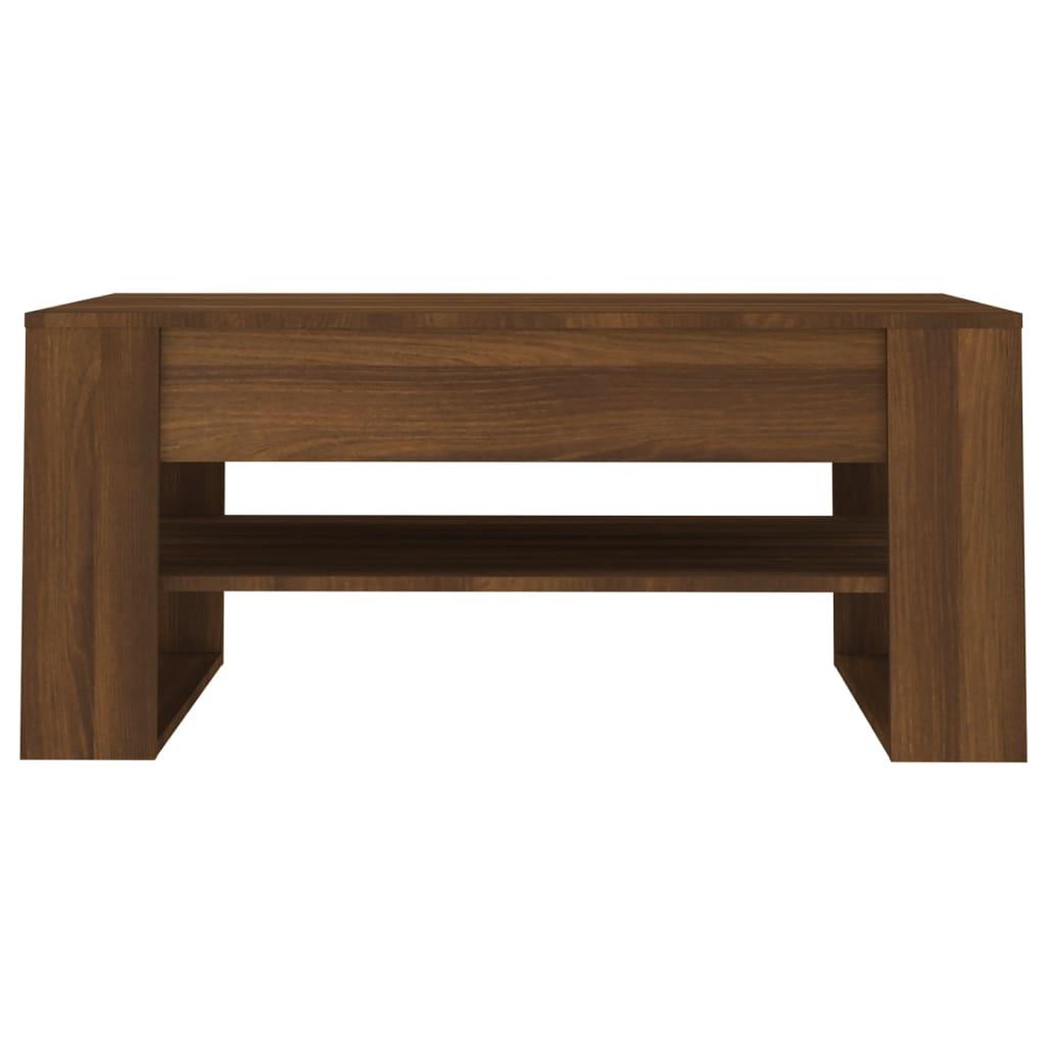 Voir la diapositive 3 : VIDAXL Table basse Chene marron 102x55x45 cm Bois d'ingenierie