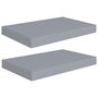 Voir la diapositive 2 : VIDAXL Etageres murales flottantes 2 pcs Gris 40x23x3,8 cm MDF