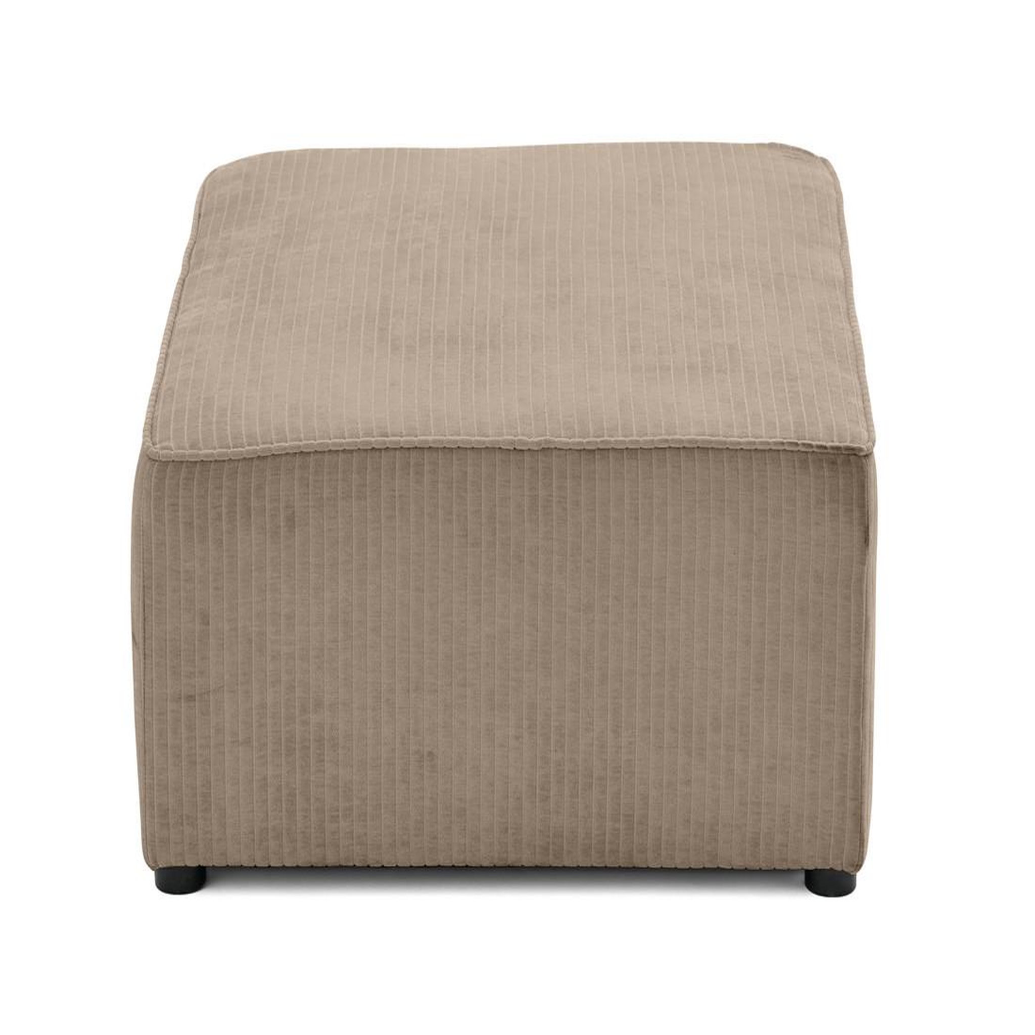Voir la diapositive 4 : BEST MOBILIER Topaze - pouf - en velours côtelé plat