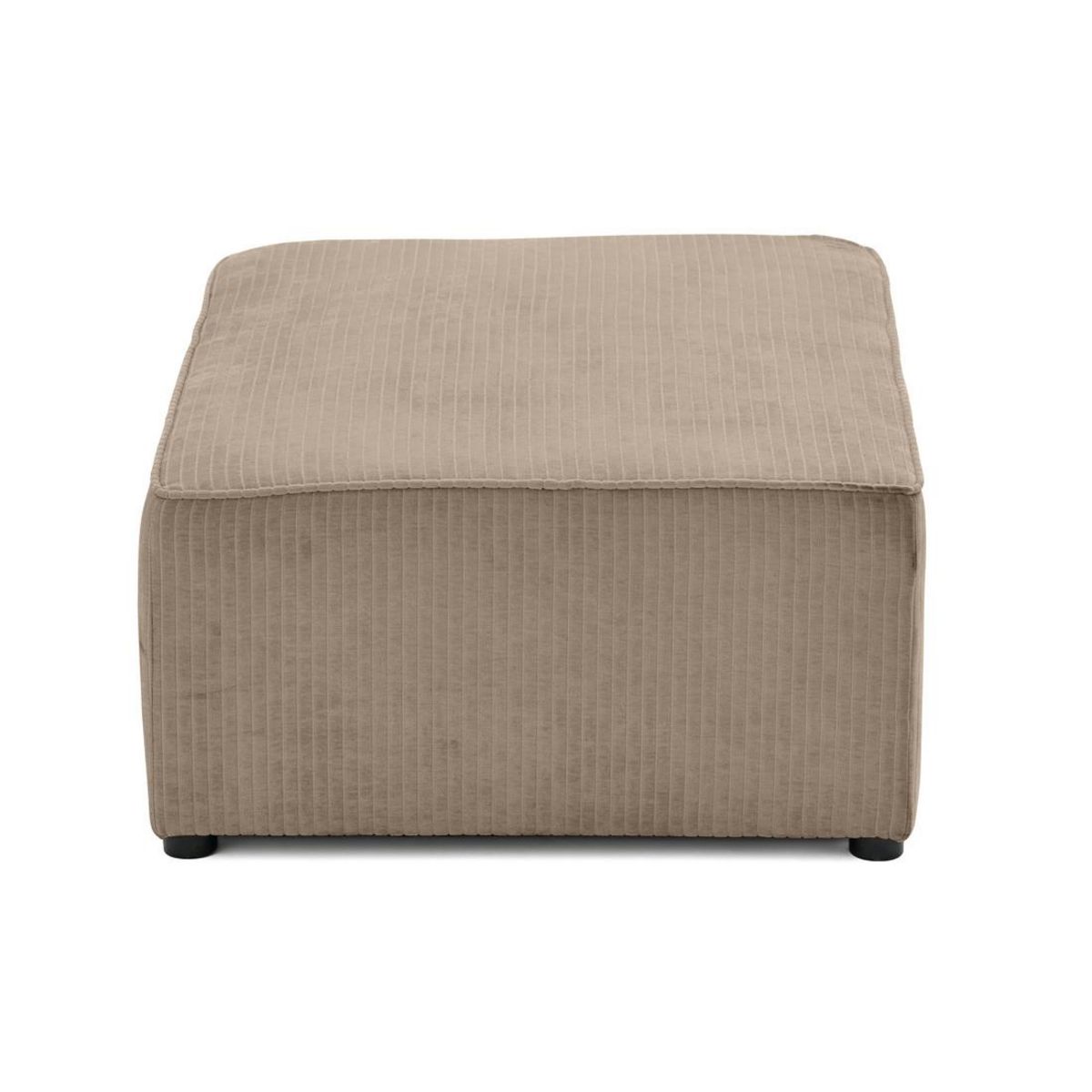 BEST MOBILIER Topaze - pouf - en velours côtelé plat