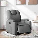 VIDAXL Fauteuil inclinable electrique Gris fonce Tissu
