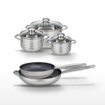 ELO Lot 2 Poêles 28/32cm et 3 Faitouts 14/16/24cm Elo Profi Therm Platinum