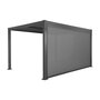 Voir la diapositive 1 : SWEEEK Pergola bioclimatique aluminium et acier 3x4m lames orientables + store 4m PALACE anthracite