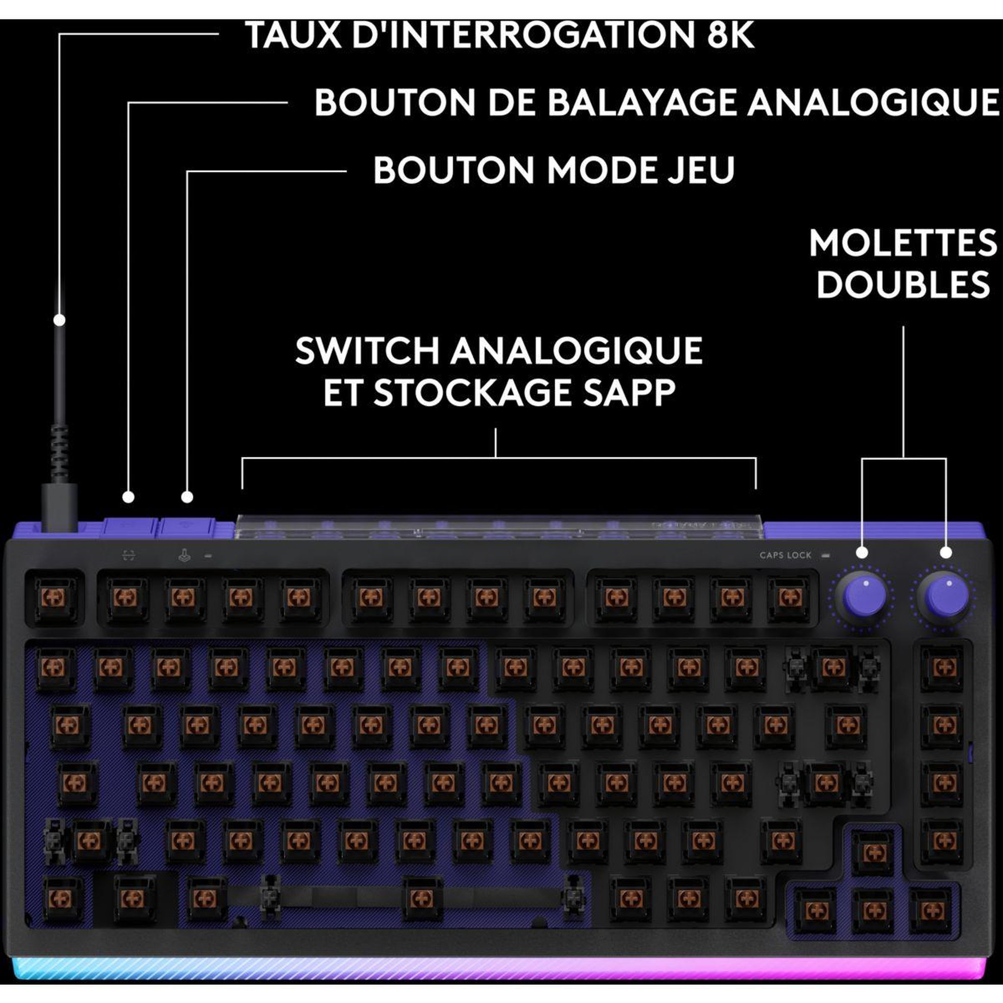 Voir la diapositive 5 : Logitech Clavier gamer g512 x 75 noir