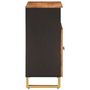 Voir la diapositive 5 : VIDAXL Armoire laterale marron et noir 60x33,5x75 cm bois de manguier