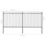 Voir la diapositive 5 : VIDAXL Cloture de jardin avec dessus en lance Acier 3,4 x 1,5 m Noir
