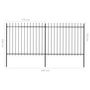 Voir la diapositive 5 : VIDAXL Cloture de jardin avec dessus en lance Acier 3,4 x 1,5 m Noir