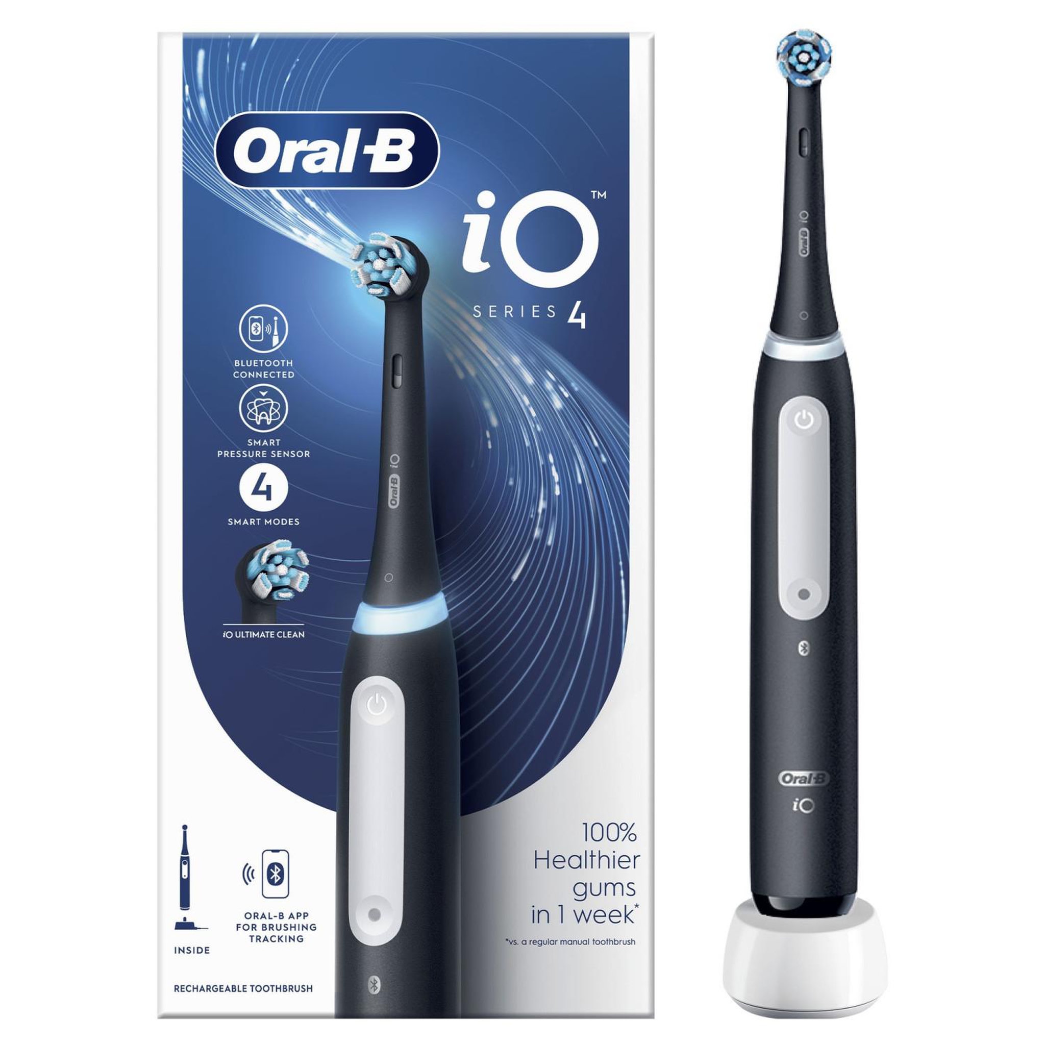 Voir la diapositive 2 : ORAL B Oral-b io series 4 adulte brosse à dents vibrante noir