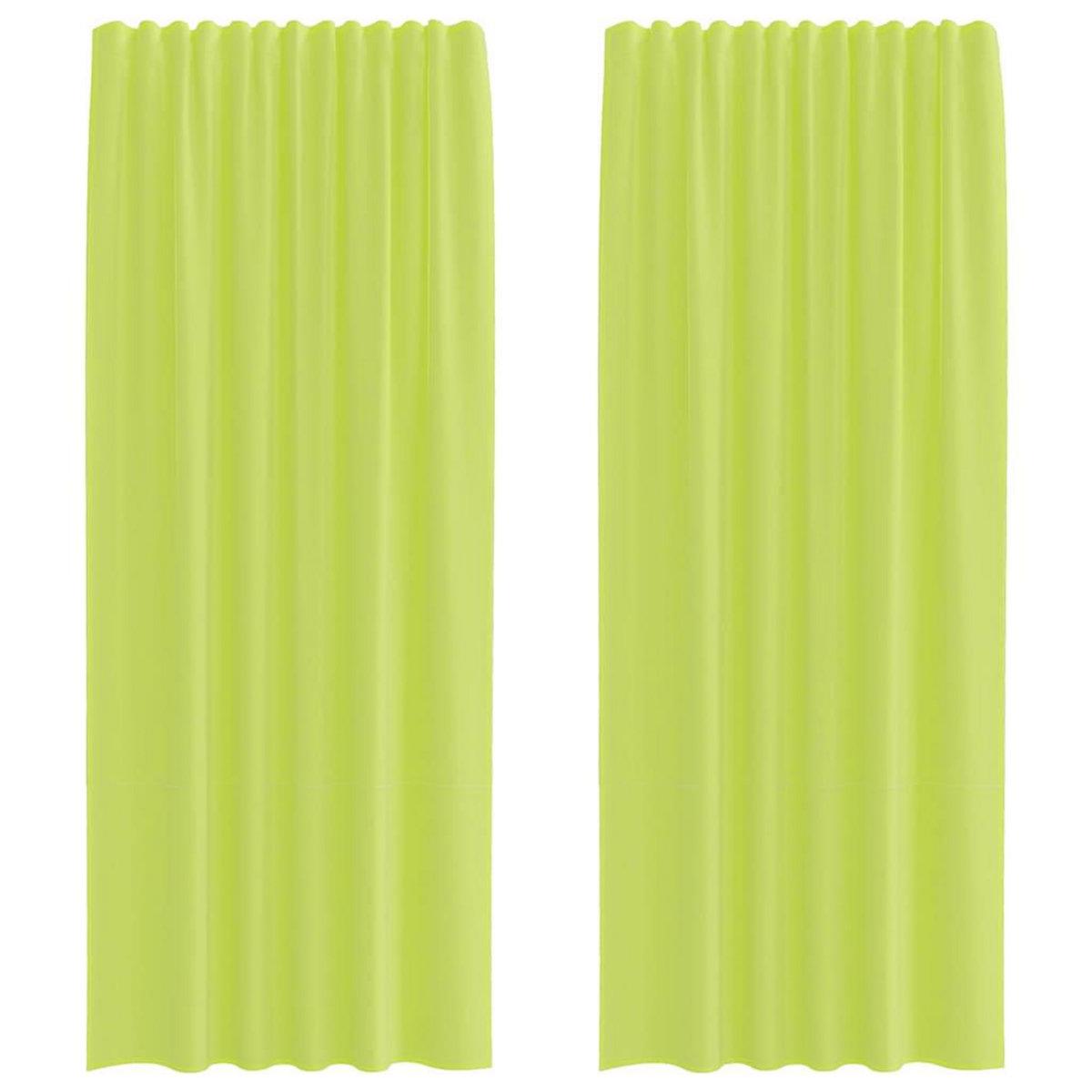 VIDAXL Rideaux en voile avec passants 2 pcs vert pomme