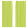 Voir la diapositive 2 : VIDAXL Rideaux en voile avec passants 2 pcs vert pomme