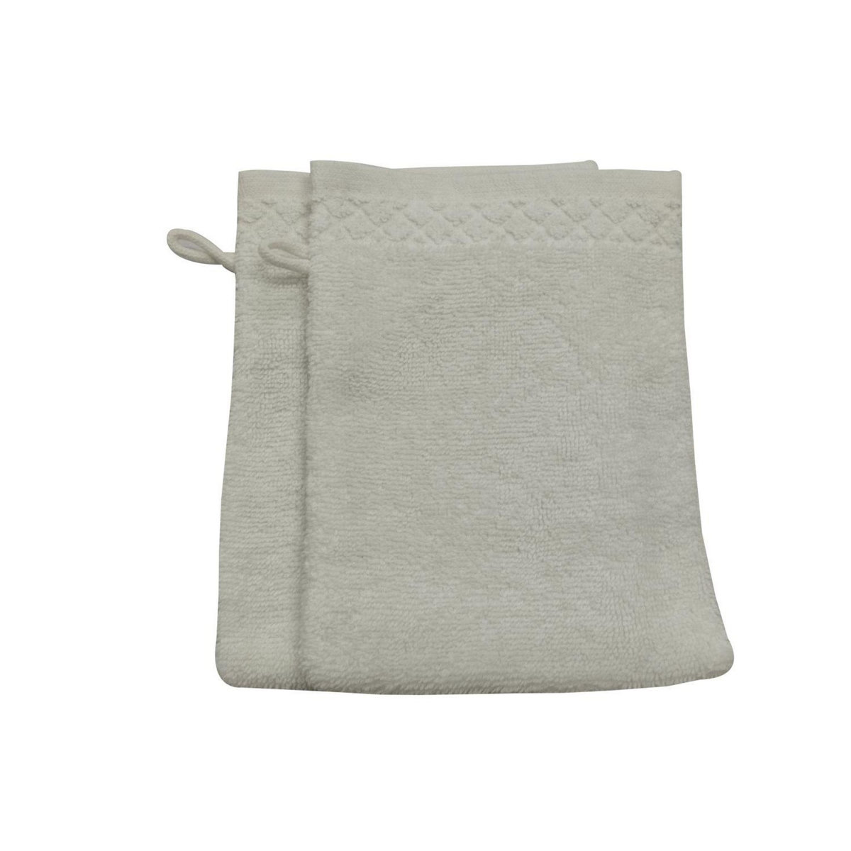 ACTUEL Lot de 2 gants de toilette uni en coton 600g