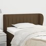 Voir la diapositive 1 : VIDAXL Tete de lit avec oreilles Marron fonce 103x23x78/88 cm Tissu