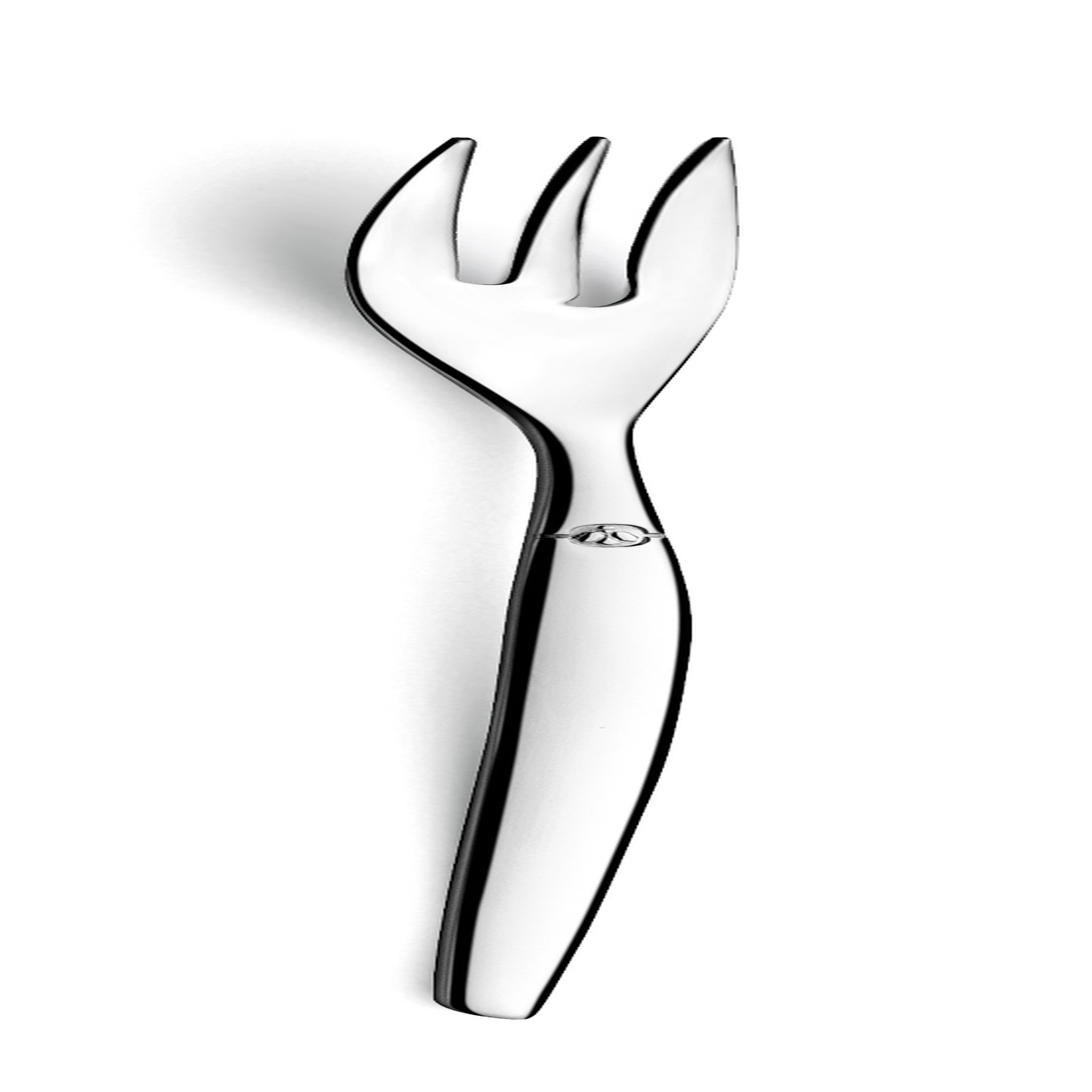 Voir la diapositive 1 : Grande fourchette de service inox 25.5 cm