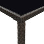 Voir la diapositive 5 : VIDAXL Table de bar de jardin Marron 130x60x110cm Resine tressee verre