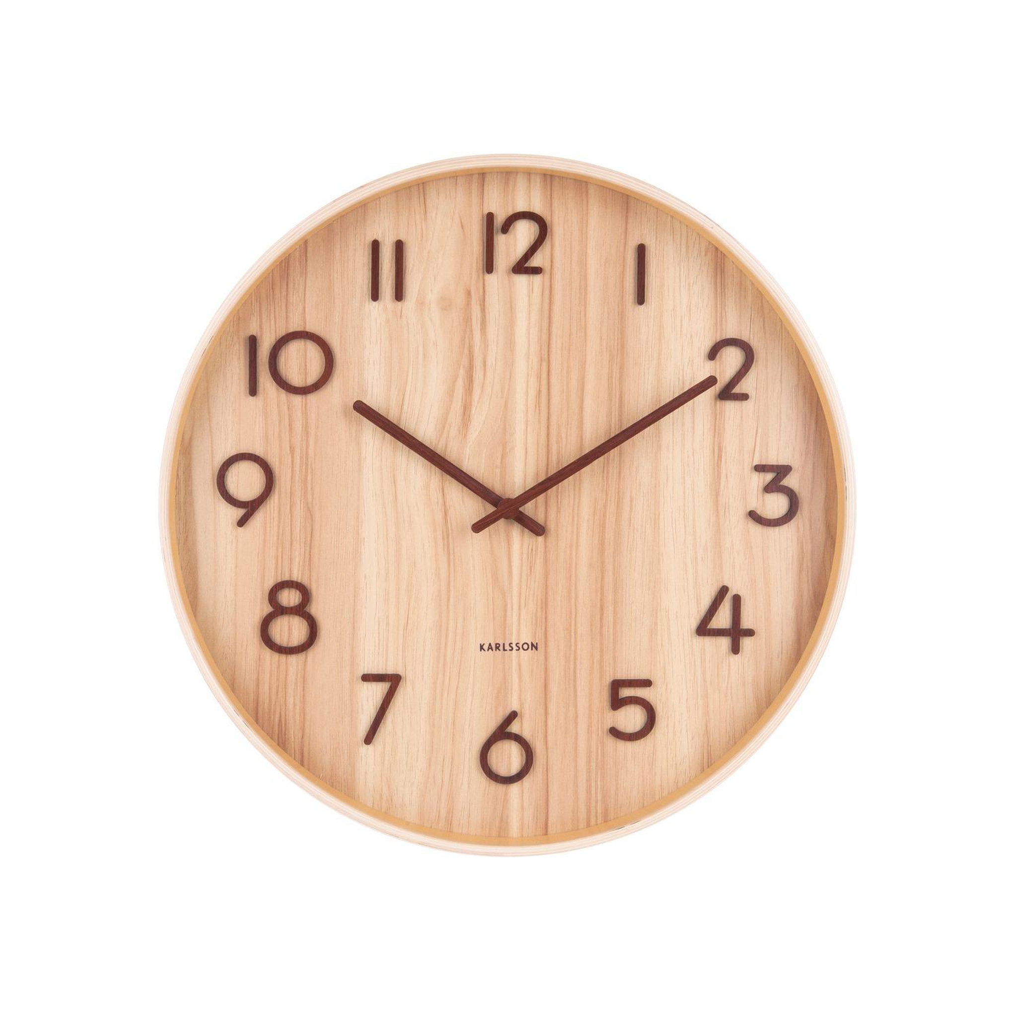 Karlsson Horloge mural Pure grand modèle - Bois lumineux