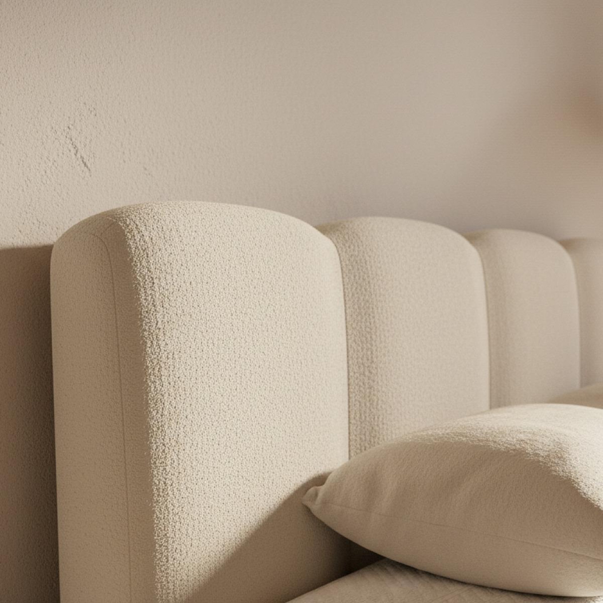 Voir la diapositive 4 : JLC KREATION Lit boxspring coffre 140cm en tissu + matelas + surmatelas amaury