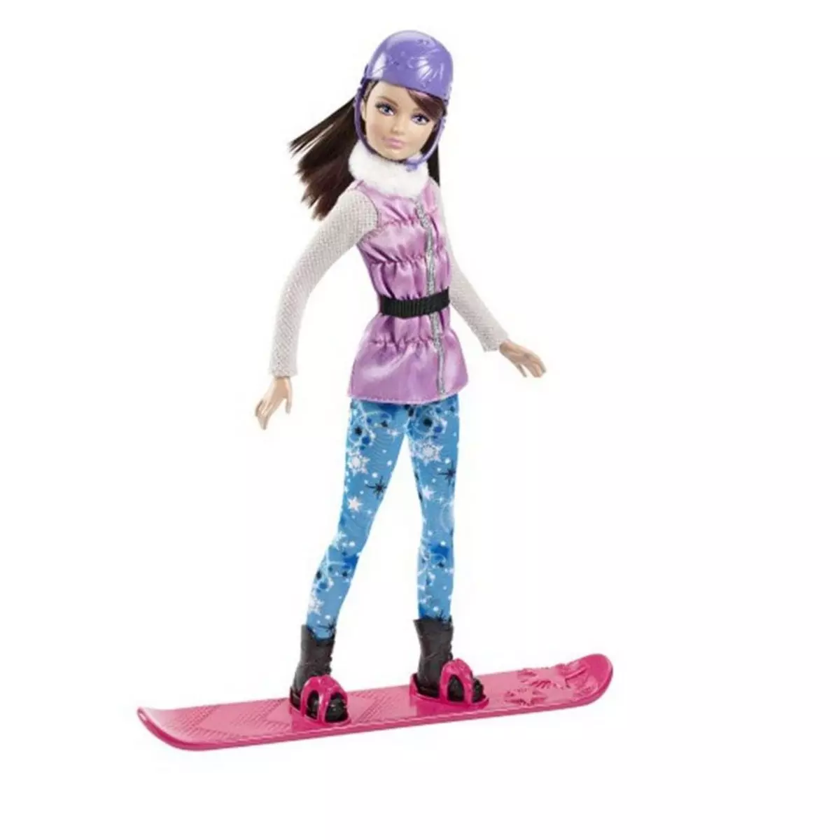 MATTEL Barbie hiver et son snowboard