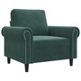Voir la diapositive 2 : VIDAXL Fauteuil Vert fonce 60 cm Velours