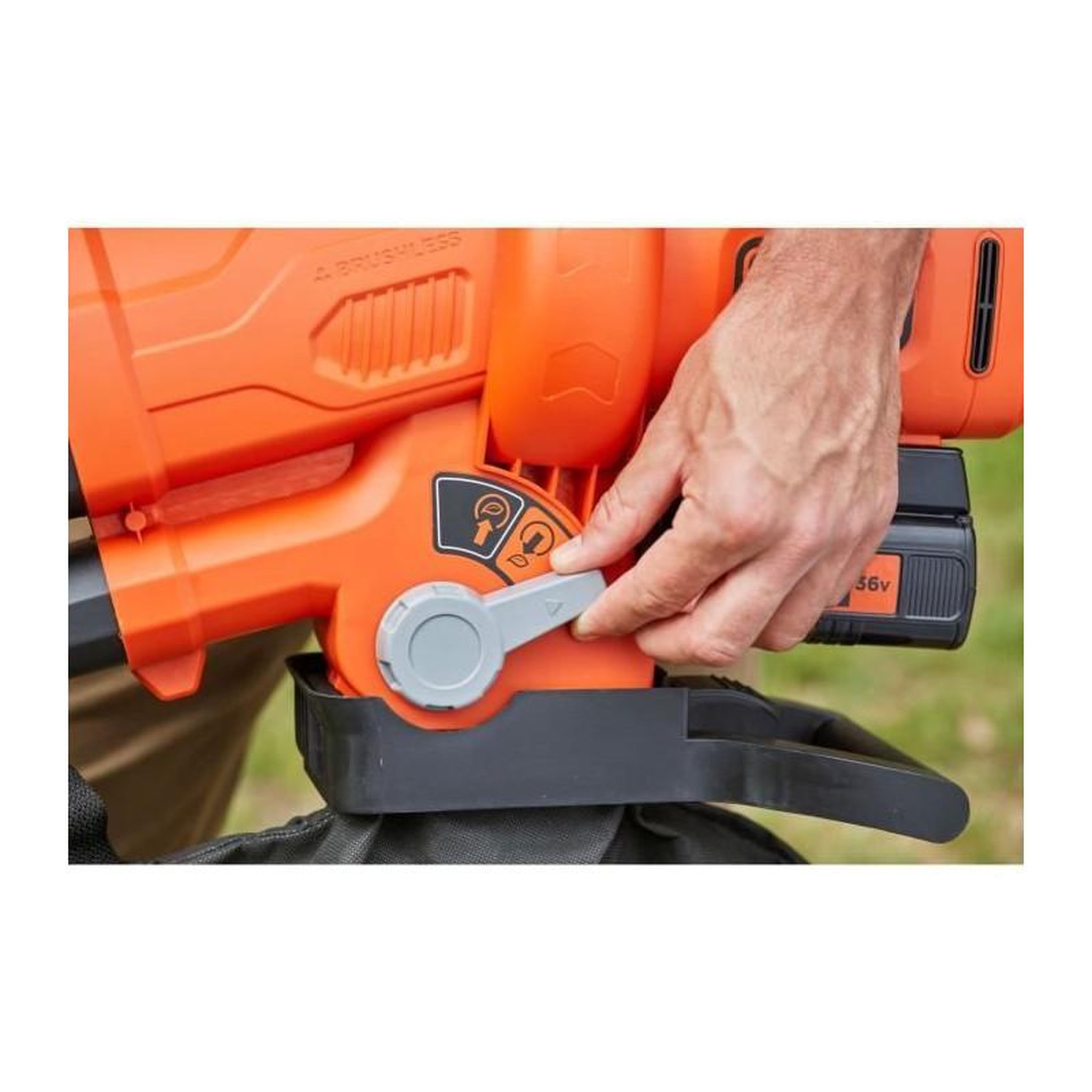 Voir la diapositive 2 : Black et Decker Aspirateur-souffleur-broyeur BLACK+DECKER 36V - Avec batterie et chargeur - Sac 45L