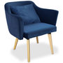 Voir la diapositive 1 : Paris Prix Fauteuil Scandinave en Tissu  Delante  67cm Bleu