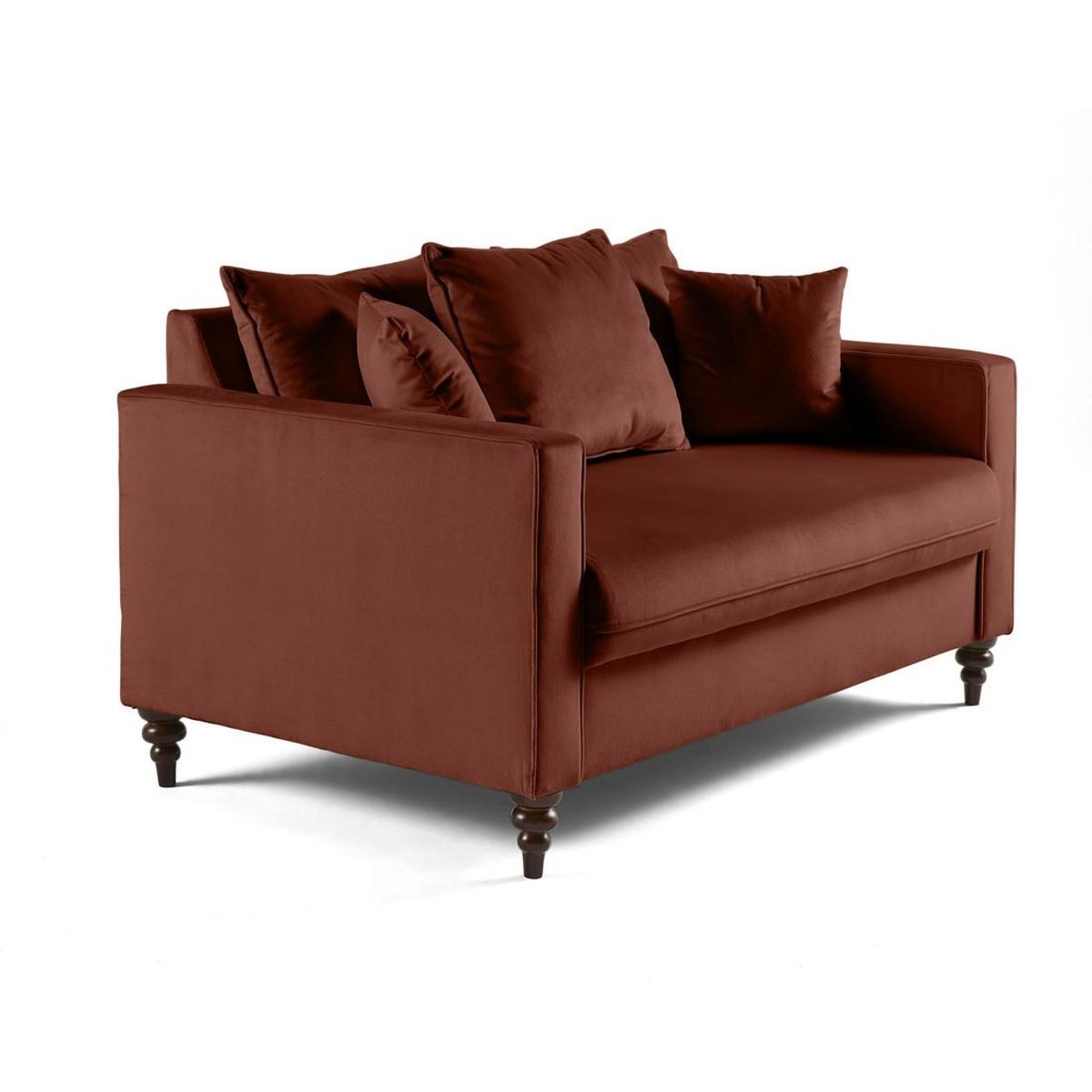 BEST MOBILIER Flamingo - canapé droit 2 places en velours