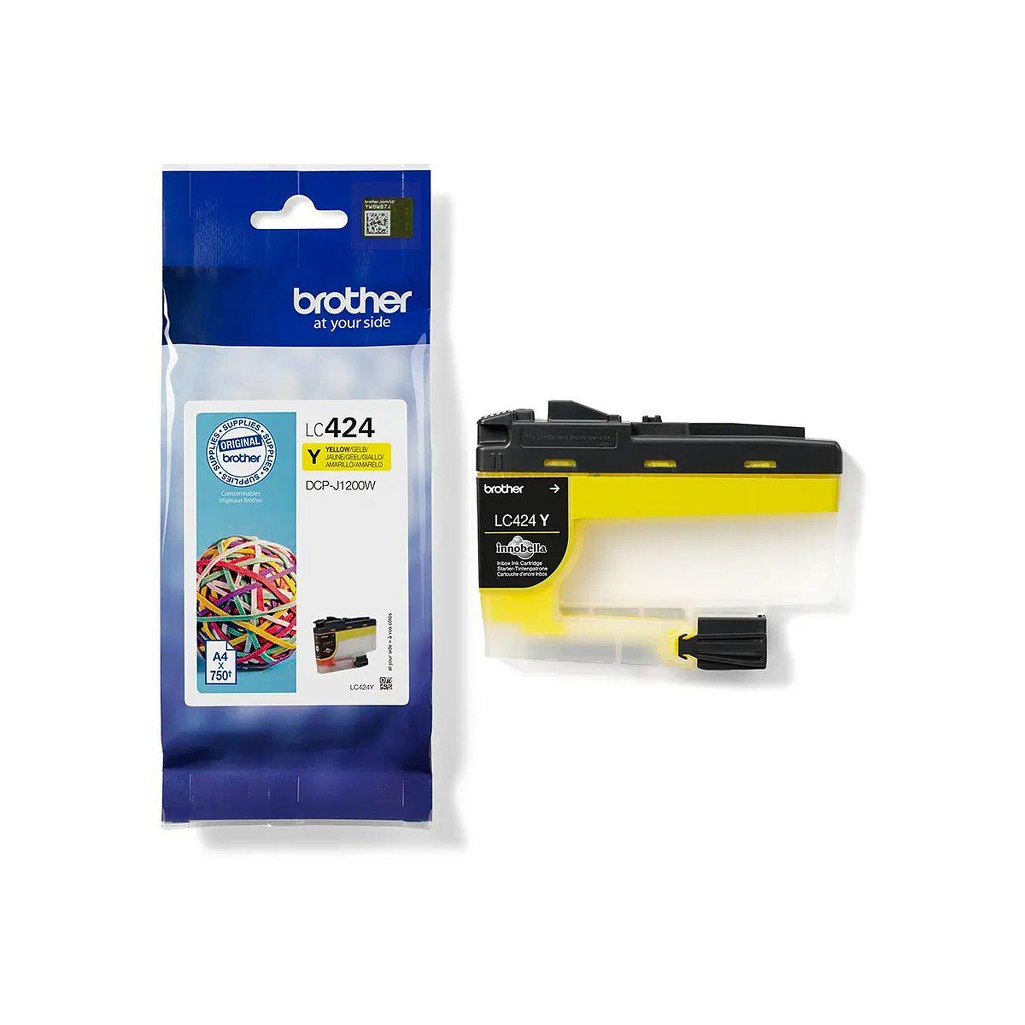 Voir la diapositive 2 : Brother Cartouche d'encre Jaune LC424