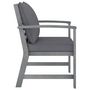 Voir la diapositive 3 : VIDAXL Chaises de jardin lot de 2 avec coussins gris fonce Bois acacia