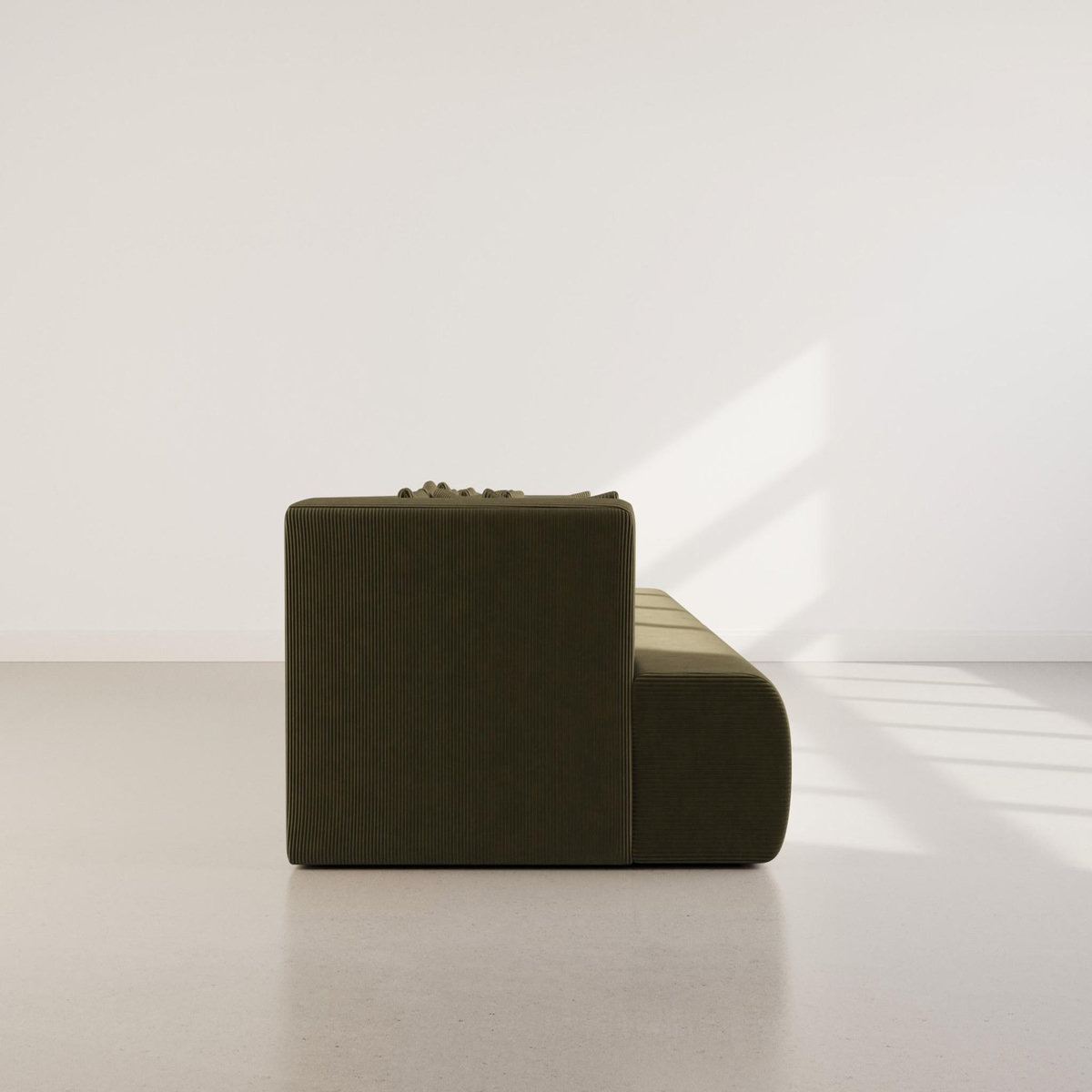 LISA DESIGN Onyx - canapé droit 4 places avec double méridienne - assise profonde - en velours côtelé
