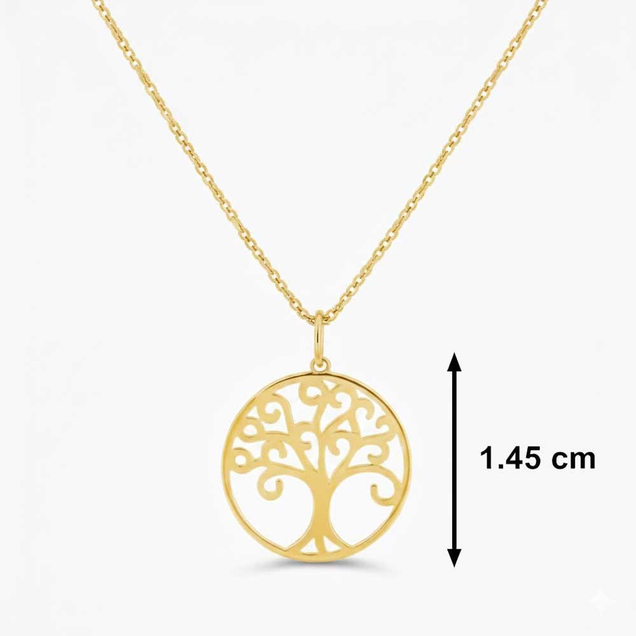 Voir la diapositive 3 : L'ATELIER D'AZUR Pendentif Or Jaune Arbre de Vie - Chaine Dorée Offerte - Femme