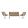 Voir la diapositive 4 : Paris Prix Salon de Jardin en Rotin 4 Places  Tina  118cm Beige