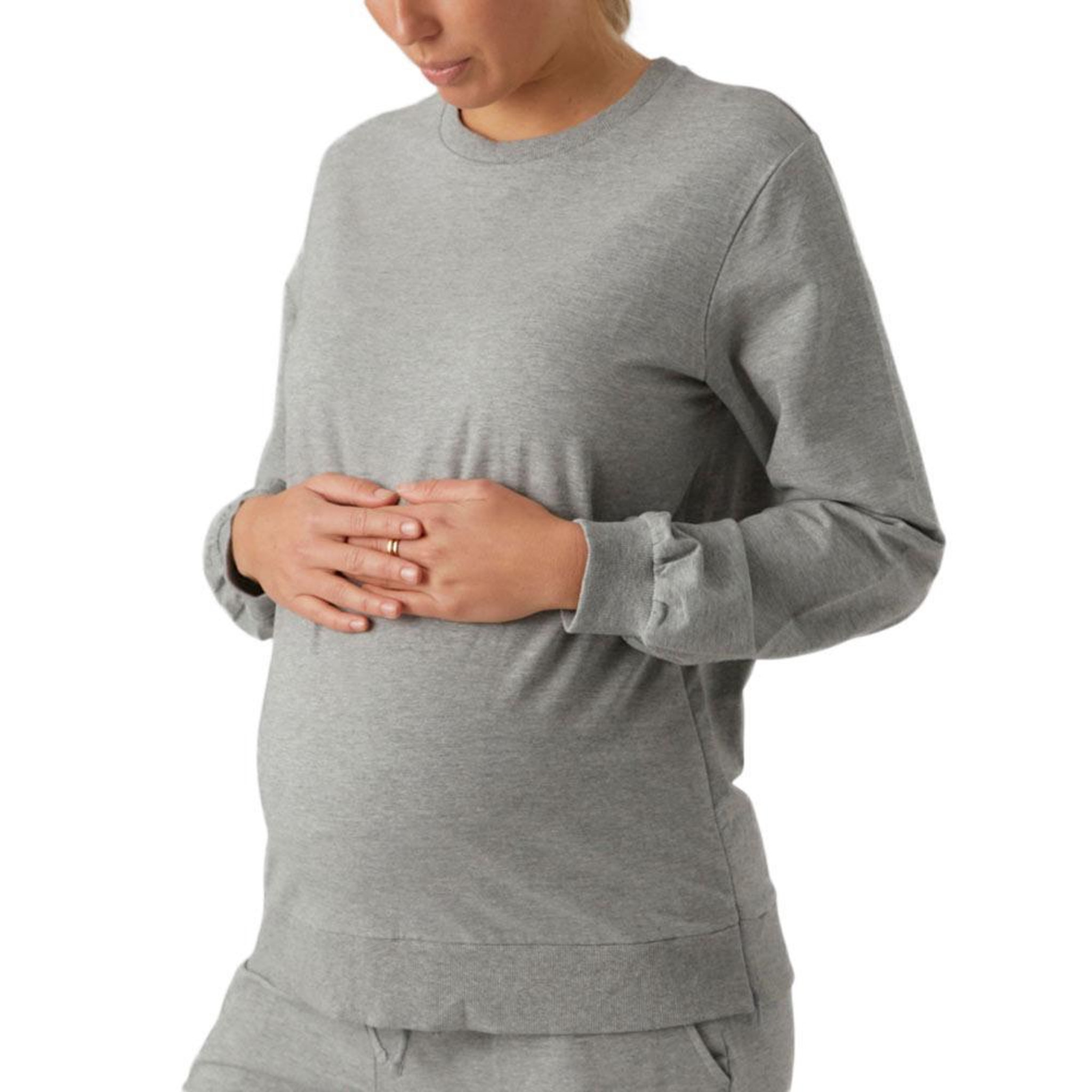 MAMALICIOUS Sweat de Grossesse  Femme Mamalicious 20018951. Coloris disponibles : Gris