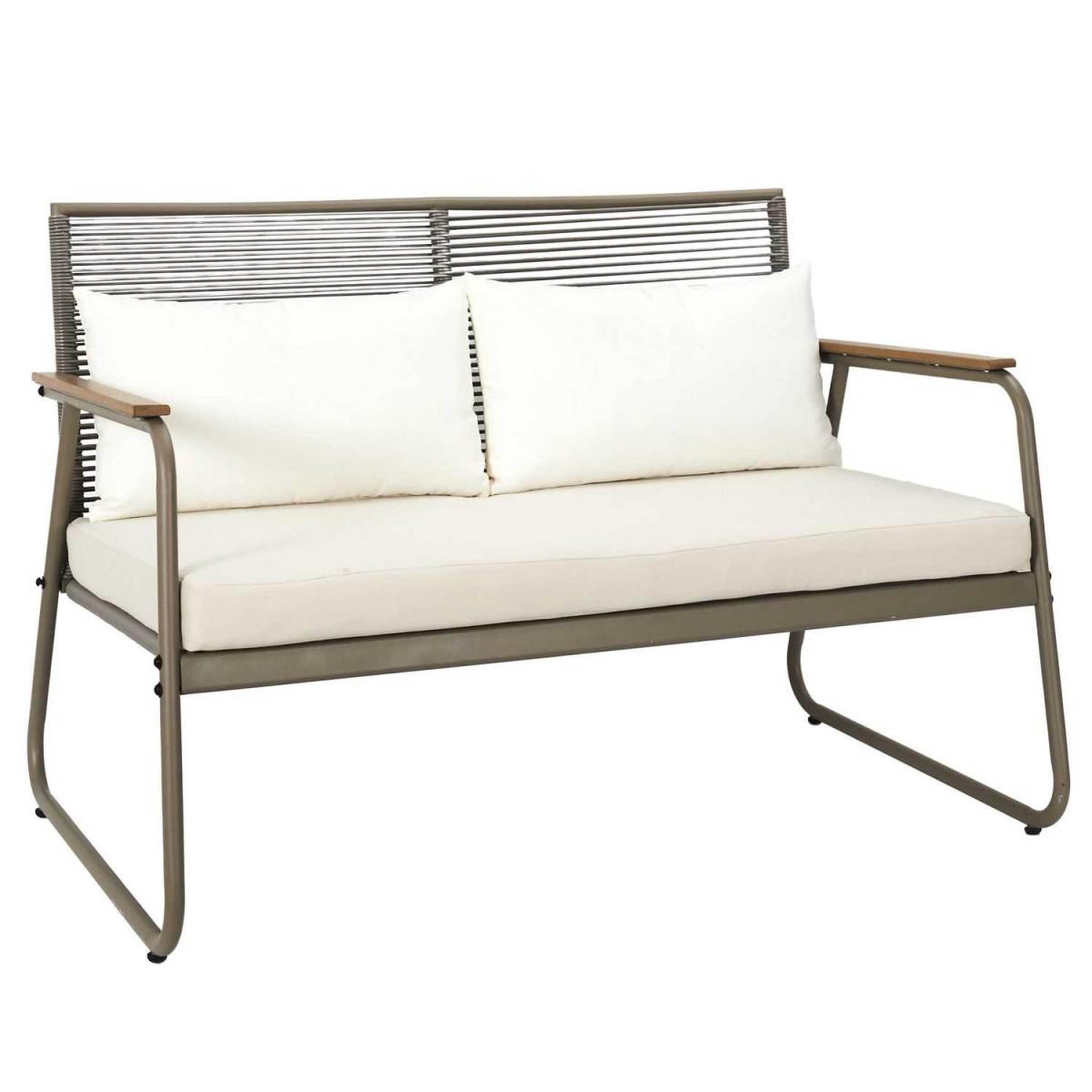 Voir la diapositive 4 : The Home Deco Factory Salon de jardin 4 pièces  palma  105cm beige