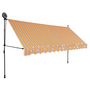 Voir la diapositive 2 : VIDAXL Auvent manuel retractable avec LED 400 cm Jaune et bleu